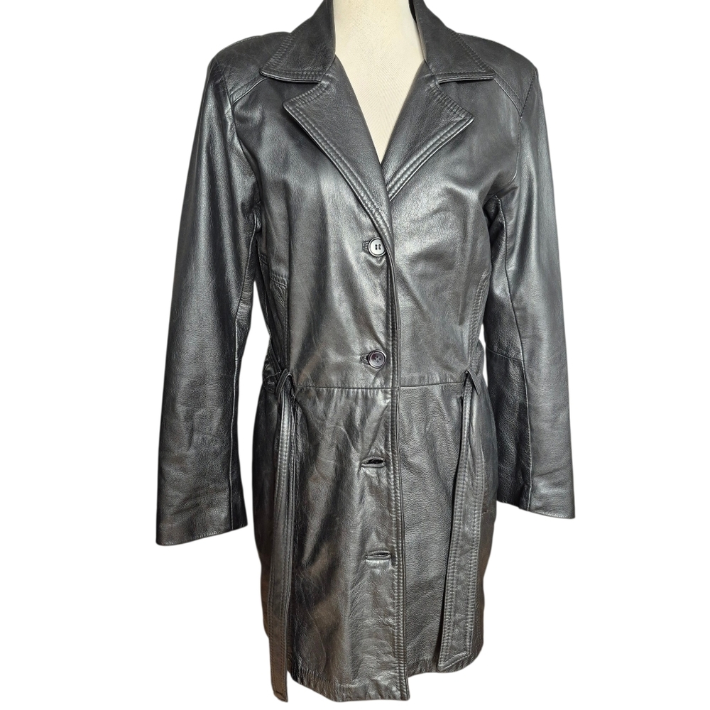 Guillaume Artelli Leather Size M Trench Coat